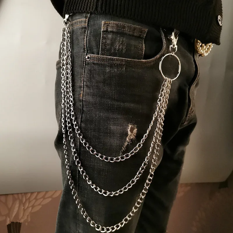 Phone Accessories For Men - Katmanlı Metal Kemer Zinciri Punk Kanca