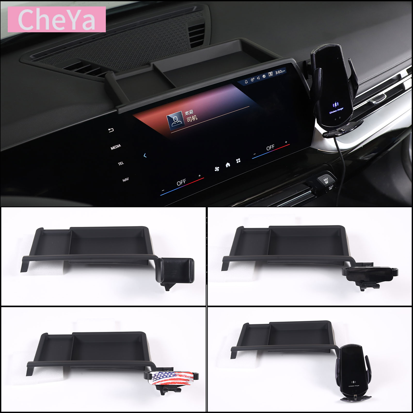 X1 Phone Accessories - Araba Merkezi Ekran Cep Telefonu Tutucu